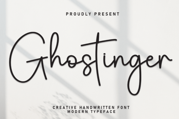 Ghostinger: A Script Font for Elegant Editorial Design