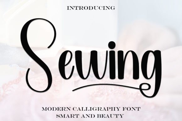 Sewing: A Festive Script Font for Editorial Charm