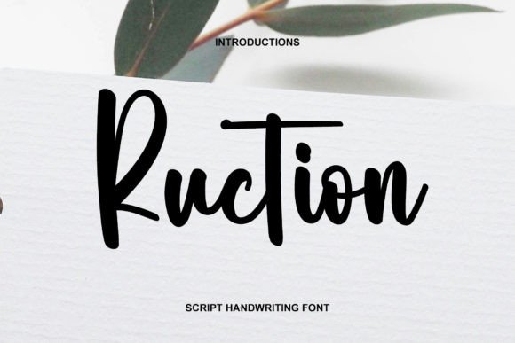 Testing Ruction: A Modern Handwritten Font for Real Branding Projects