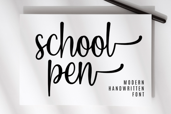 Using School Pen Font for Authentic Brand Designs